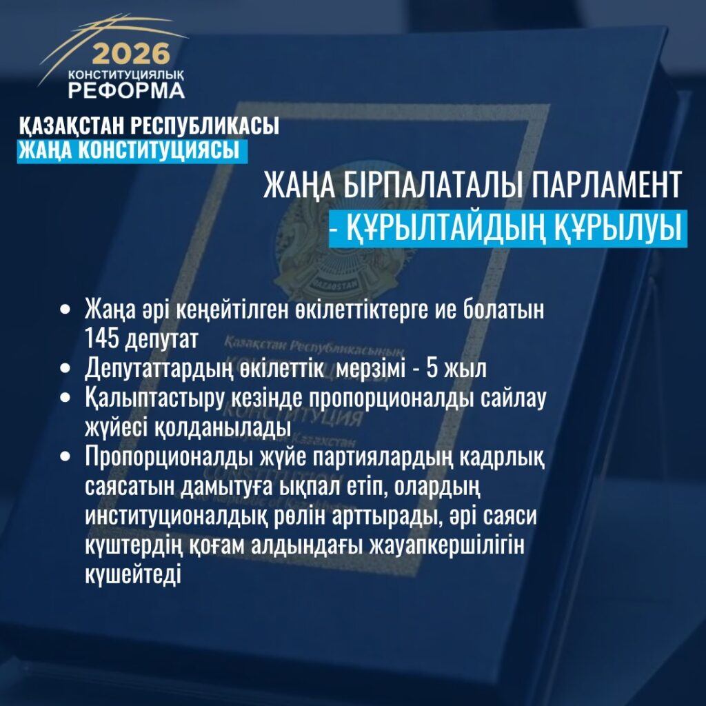 ЖАҢА БІРПАЛАТАЛЫ ПАРЛАМЕНТ – ҚҰРЫЛТАЙДЫҢ ҚҰРЫЛУЫ